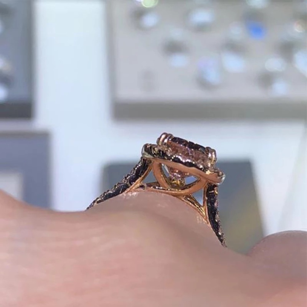 NEW!! 💎 Rose Gold Rhinestone Cubic Zirconia Ring - Picture 6 of 6